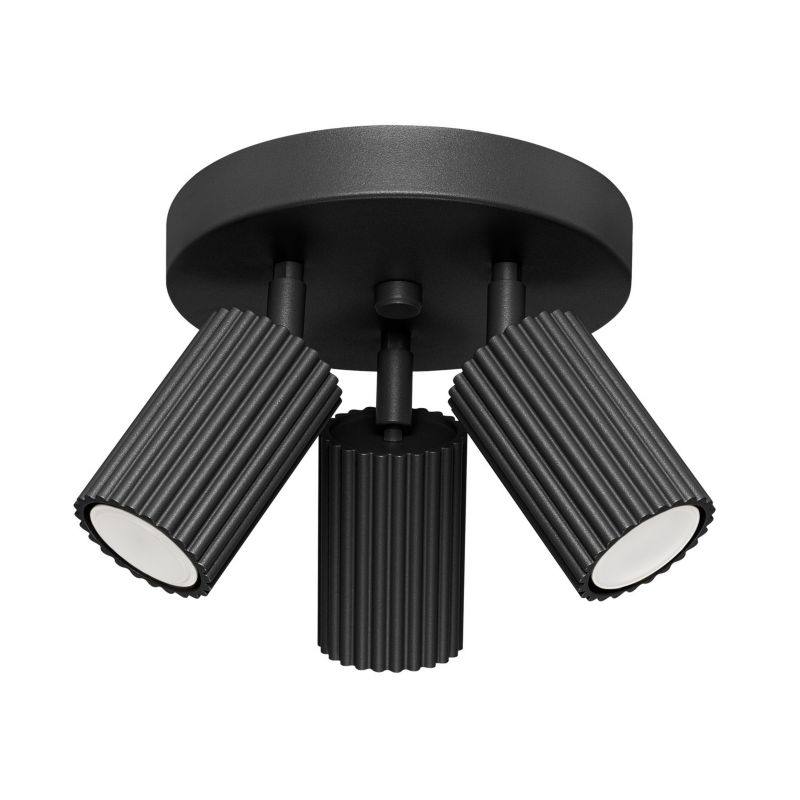 Oprawa sufitowa spot Sollux Lighting Karbon czarny 3 x GU10 x IP20 wym: 18 x 19,5 x 19,5 cm - 1 szt.