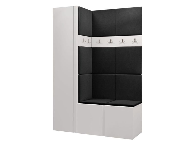 Garderoba MIRJAN 24 Orion IX biały + czarny 1 kpl.