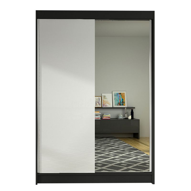 Szafa MIRJAN 24 z drzwiami przesuwnymi Lino I czarny/biały 1 szt.