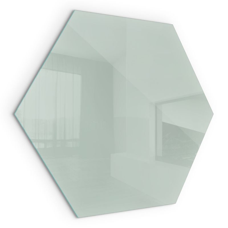 Szyba Heksagon przed Kominek Wallfluent h40 cm Ochrona Podłogi przed Żarem Kolor Jasnozielony 1 szt.