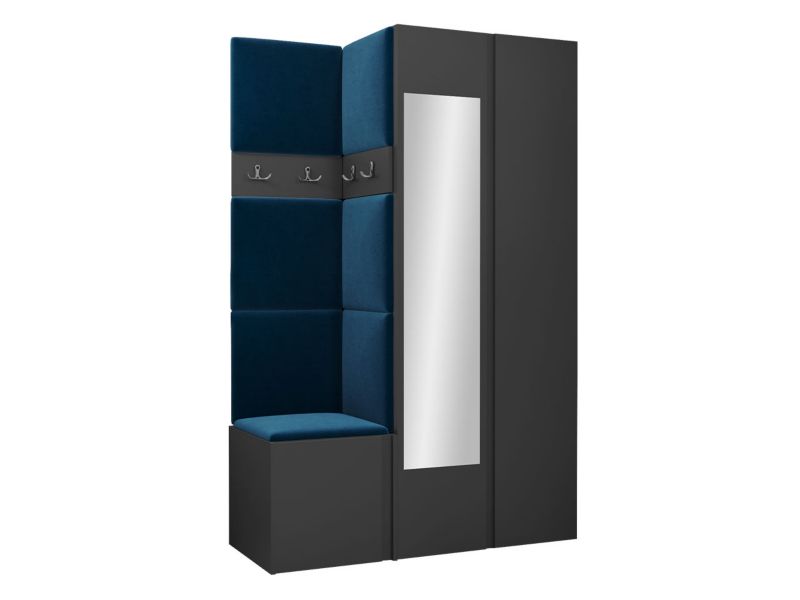Garderoba MIRJAN 24 Orion XXVI grafit + granatowy 1 kpl.