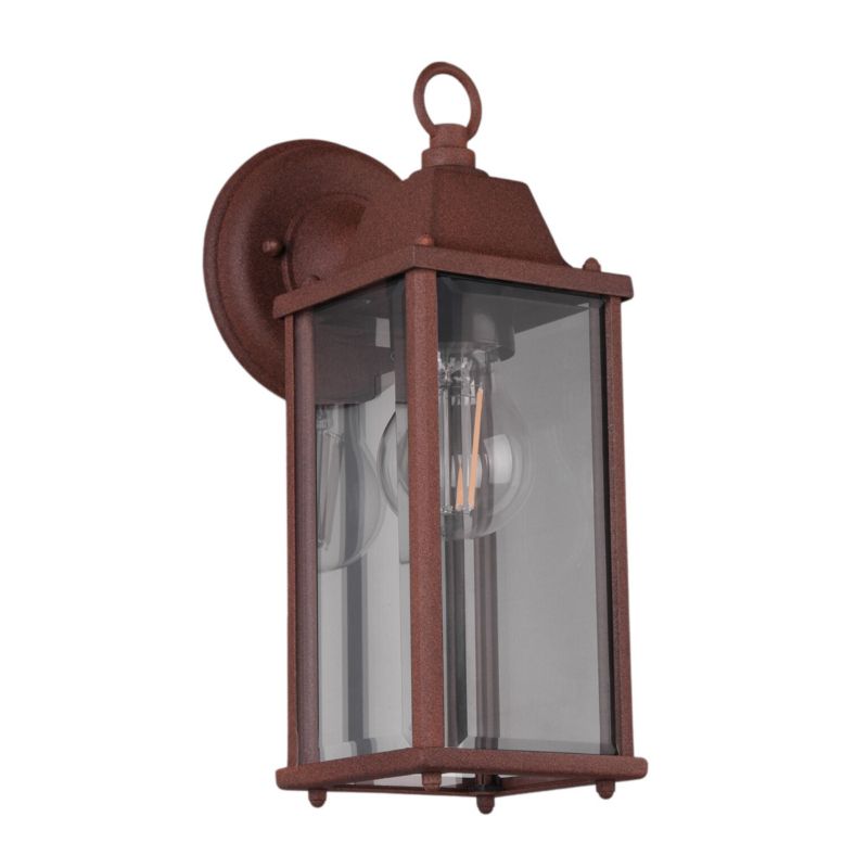 Kinkiet ścienny zewnętrzny Trio Olona miedziany 1 x E27 x IP23 wym: 29,4 x 11,5 x 11,5 cm - 1 szt.