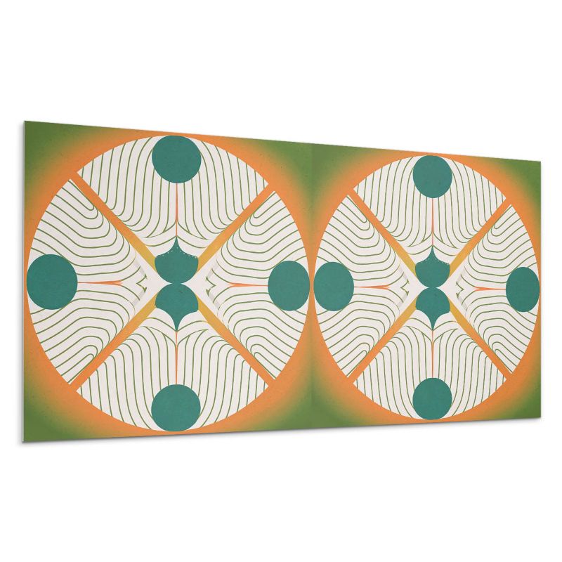 Kafelki samoprzylepne Wallfluent 60x30 cm Wzór okrągły w stylu abstrakcyjnym 6 szt.