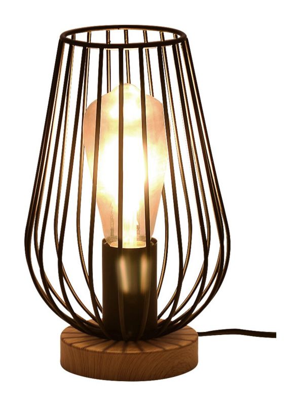 Lampka stołowa Rabalux Gremio czarny buk 1 x E27 x 40W IP20 wym: 24.5 x 15 x 15 cm drewno - 1 szt.