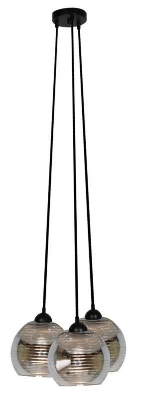 Lampa wisząca Candellux Trio chromowana-przezroczysty wym: 110 x 40 x 40 cm 3xE27 x 60W szkło 1 szt.