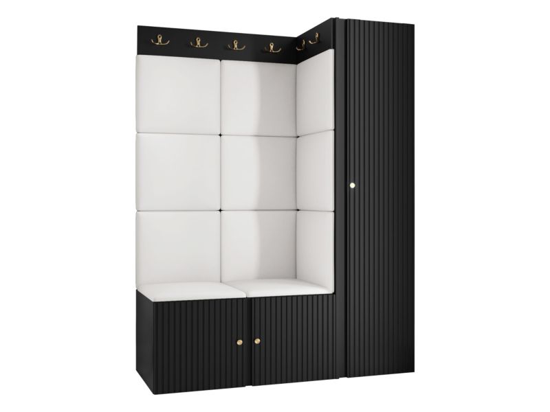 Zestaw MIRJAN 24 Orion Ryfel Slim IX czarny + biała ekoskóra 1 kpl.