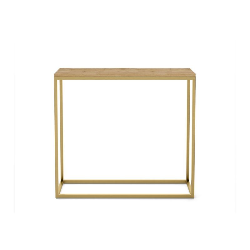 Konsola Bettso Well 80 cm stylowa do sypialni na złotym stelażu dąb wotan 1szt.