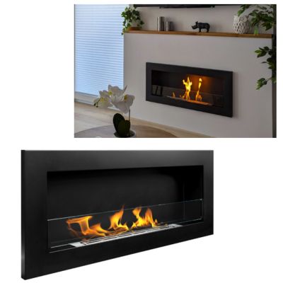 Biokominek BiokominkiGMT 900x400 SLIM Czarny strukturalny z szybą 1szt.