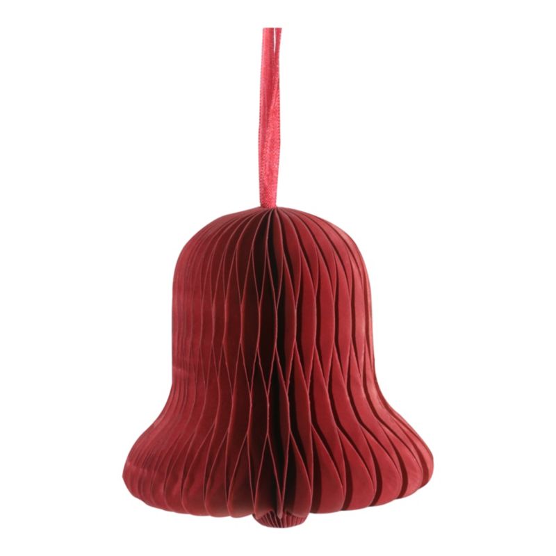 Ozdoba dzwonek papierowy 2 szt. czerwony