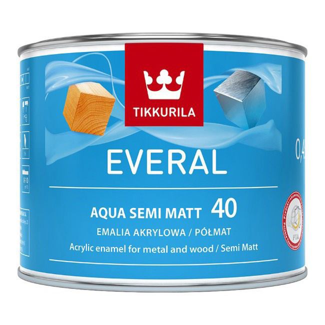 Emalia akrylowa Tikkurila Everal Aqua baza A półmat [40] 0,45 l