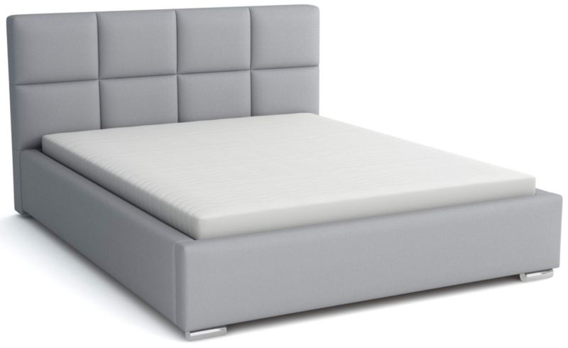 Łóżko tapicerowane 120x200 z materacem Bonni Alaska Szare 1 szt.