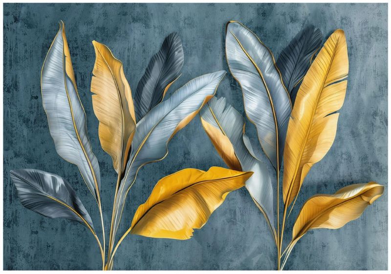 Tapeta Na Flizelinie Ścianę WALLARENA 400x280 cm Fototapeta Do Sypialni Salonu Kuchni Liście Bananowca 1 szt.