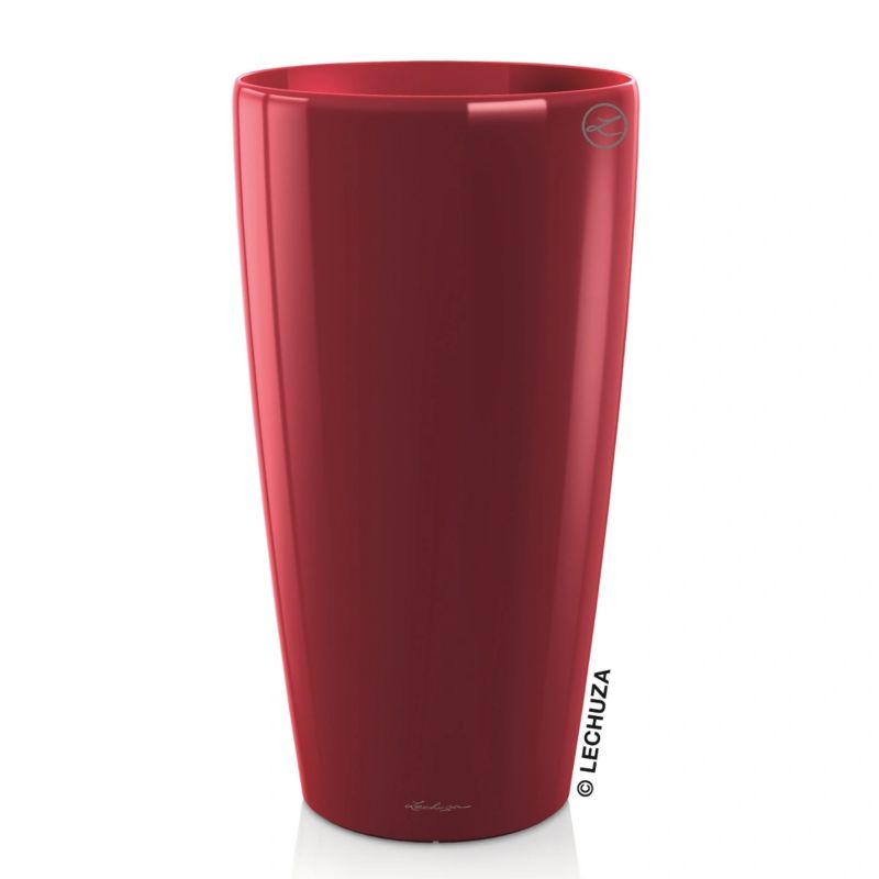Doniczka Lechuza Do Domu Na Taras RONDO 32/56 czerwony scarlet Połysk 1 szt