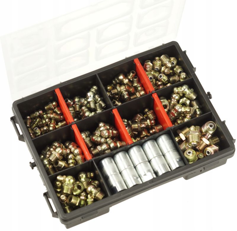 Smarowniczki FEINZ Kalamitki Proste Kątowe M6 M8 M10 M12 Zestaw 266 Do Smarownicy 1 szt.