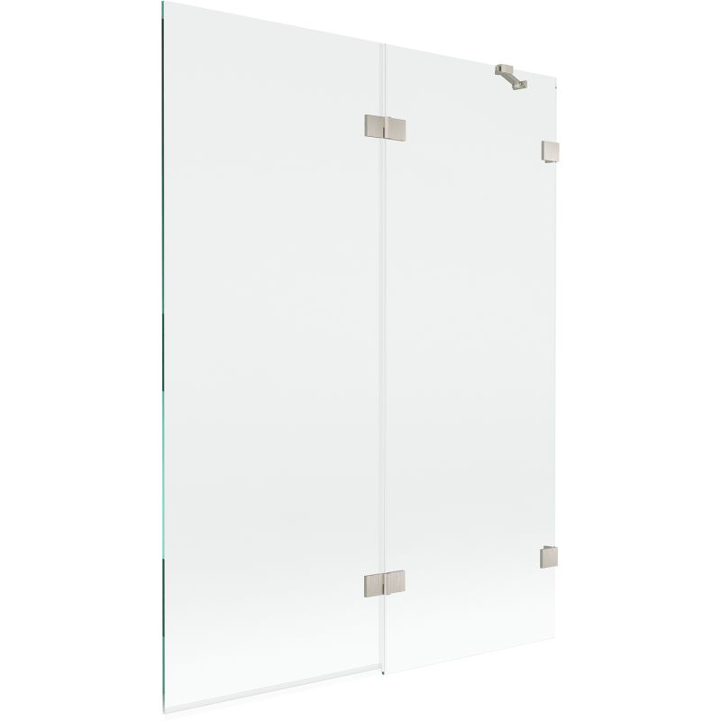 Parawan nawannowy 2-skrzydłowy Mexen Lunar nikiel szczotkowany 130 x 150 cm 1 szt