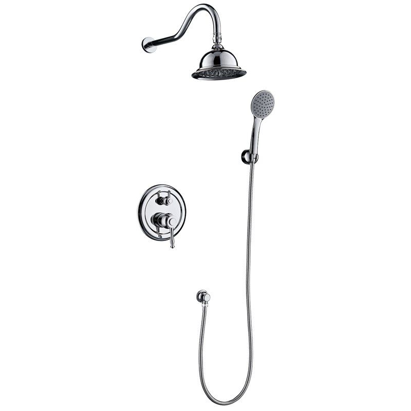 Bateria prysznicowa Lauferi ORA mosiężna podtynkowa srebrny chrom retro 1 szt.