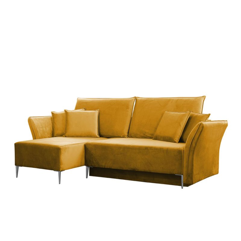 Narożnik z funkcją spania MIRJAN 24 Bregi musztardowy + srebrny 1 szt.