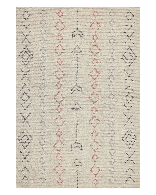 Dywan bawełniany 140 x 200 cm beżowy Dispur 1 szt.