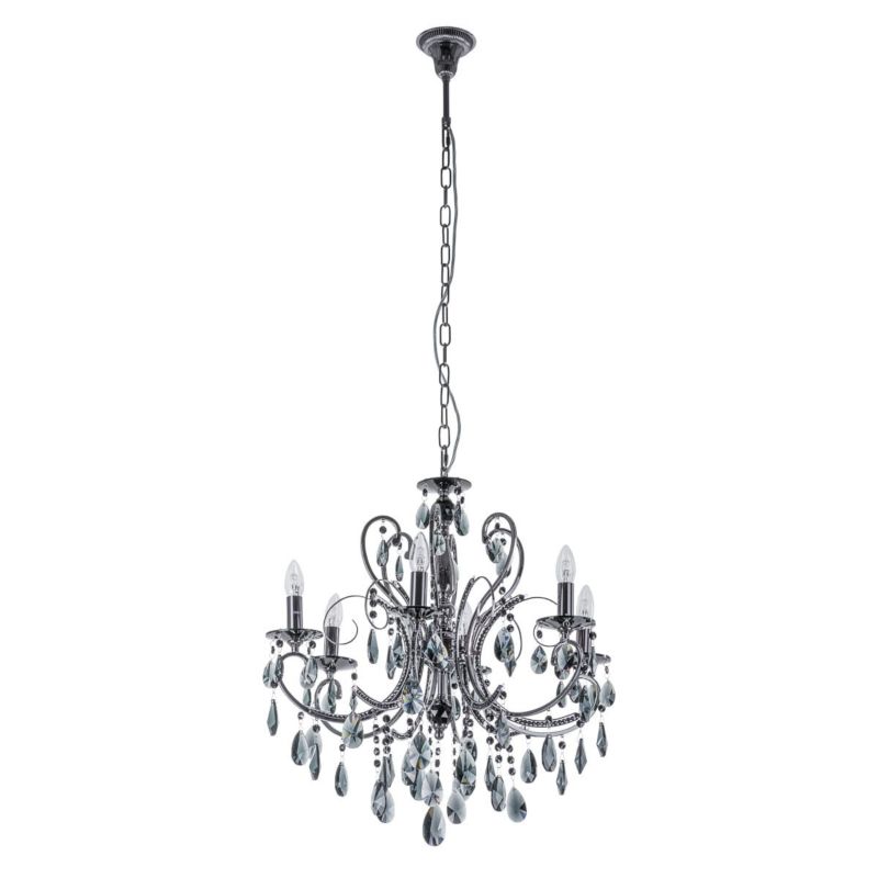 Żyrandol Italux Barocco 1339 czarny nowoczesny 6xE14 x 40W 1 szt.