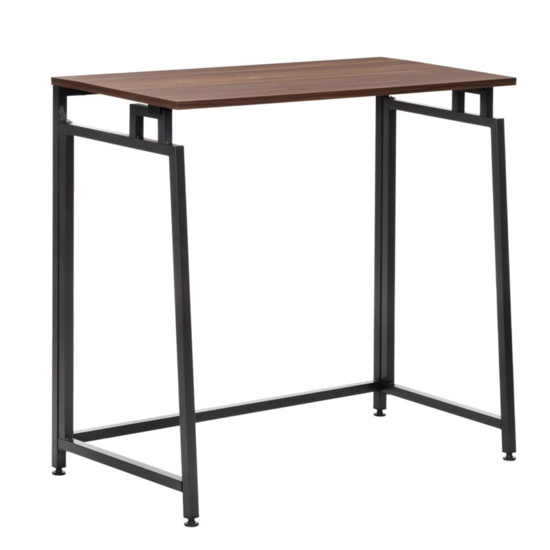 Biurko gabinetowe, komputerowe Springos stolik do nauki składany 80 cm drewniane, ciemnobrązowe 1 szt.