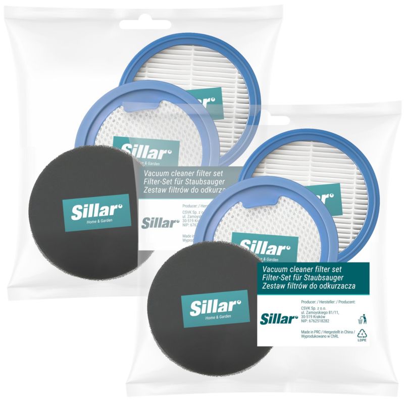 Filtr do odkurzacza, Sillar, zmywalne, HEPA, wstępny, zamienniki do AEG Electrolux UltimateHome 700, zestaw, 4szt