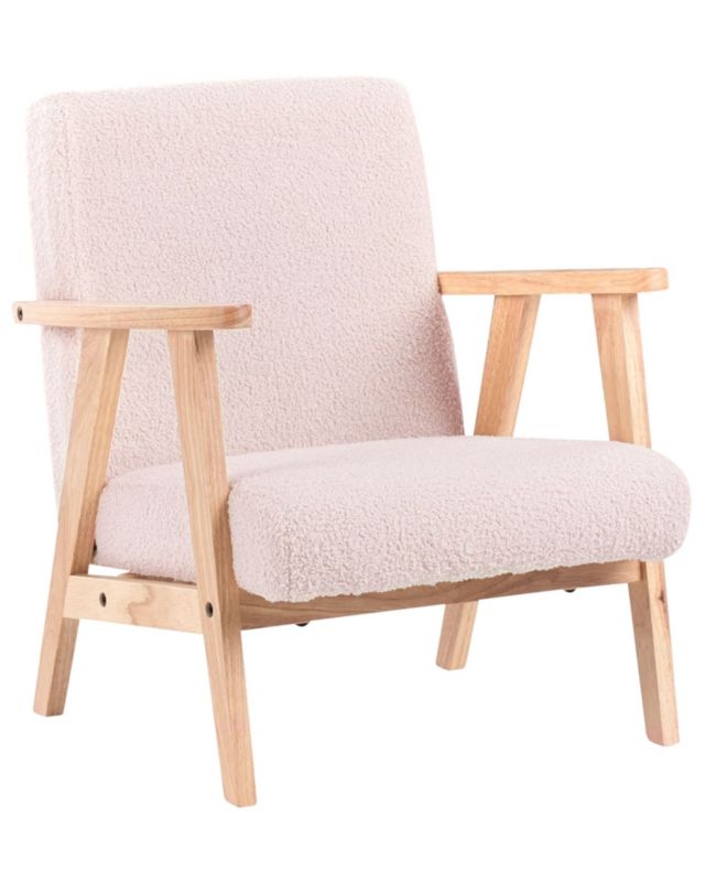 Fotel dziecięcy Linde Boucle Pastelowy róż 1 szt.