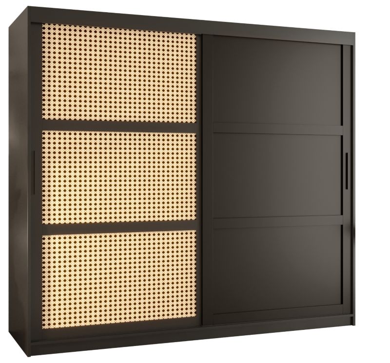 Szafa przesuwna Garderoba Abiks PLECIONKA WIEDEŃSKA 3 200 czarny 1 szt.