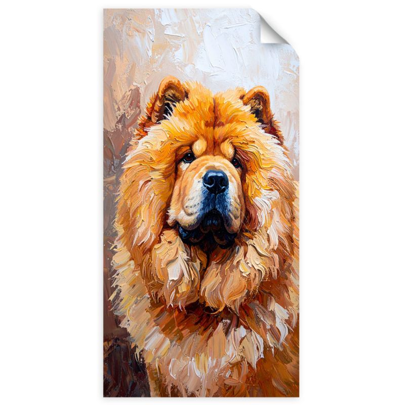 Plakaty samoprzylepne do salonu sypialni Feeby Chow chow Pies Zwierzę Natura 40x80cm 1szt