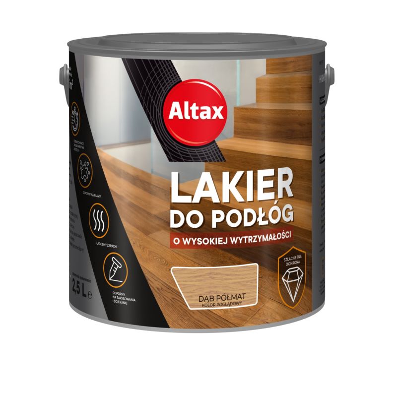 Lakier do podłóg Altax Twardy Jak Diament dąb 2,5 l