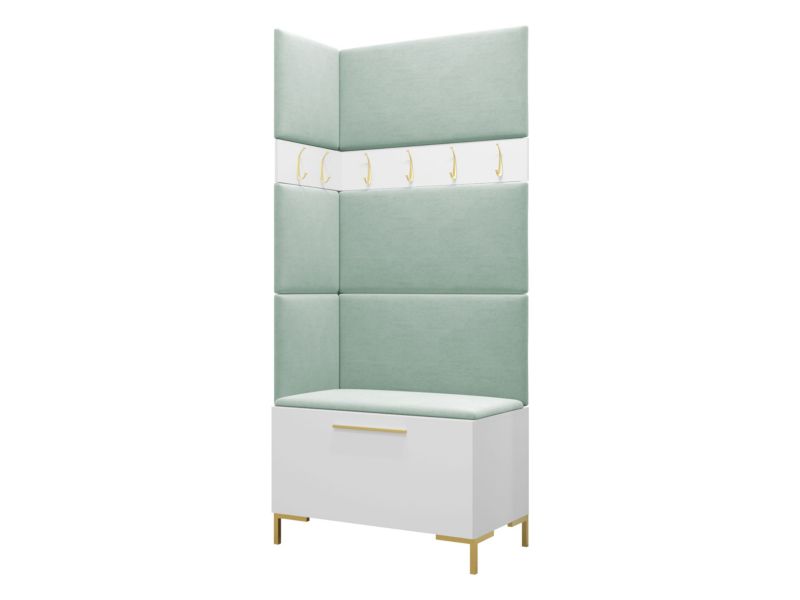 Garderoba MIRJAN 24 Zilion IV biały + miętowy 1 kpl.