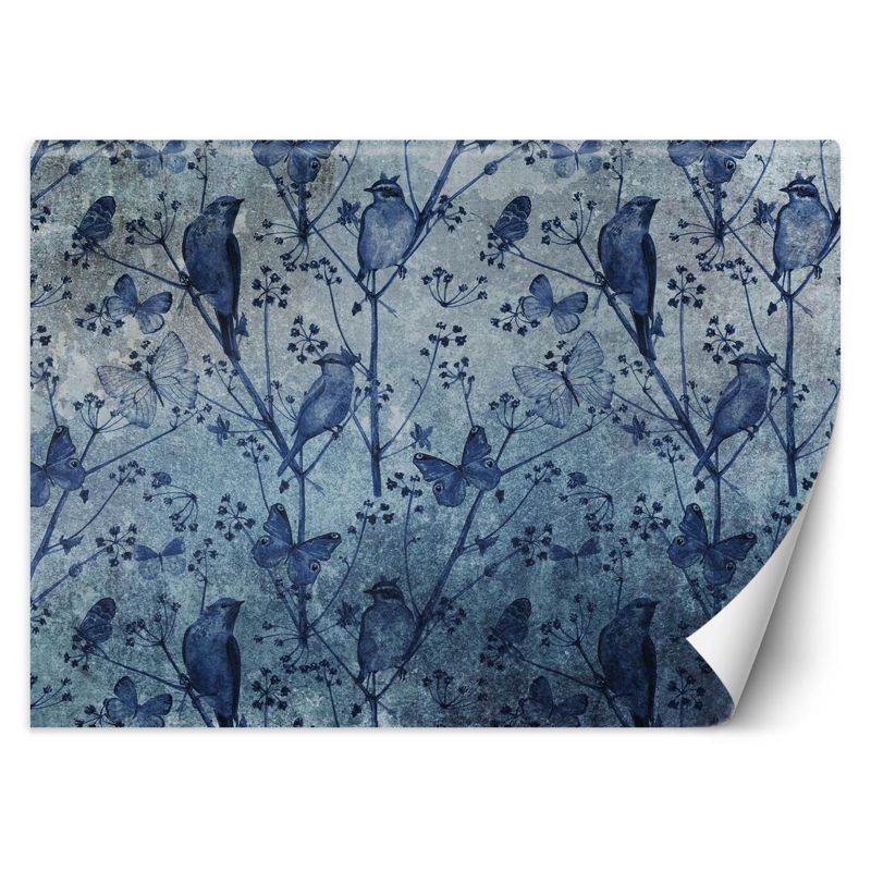 Fototapeta Feeby Motyle i ptaki na gałązkach 300x210 1 szt