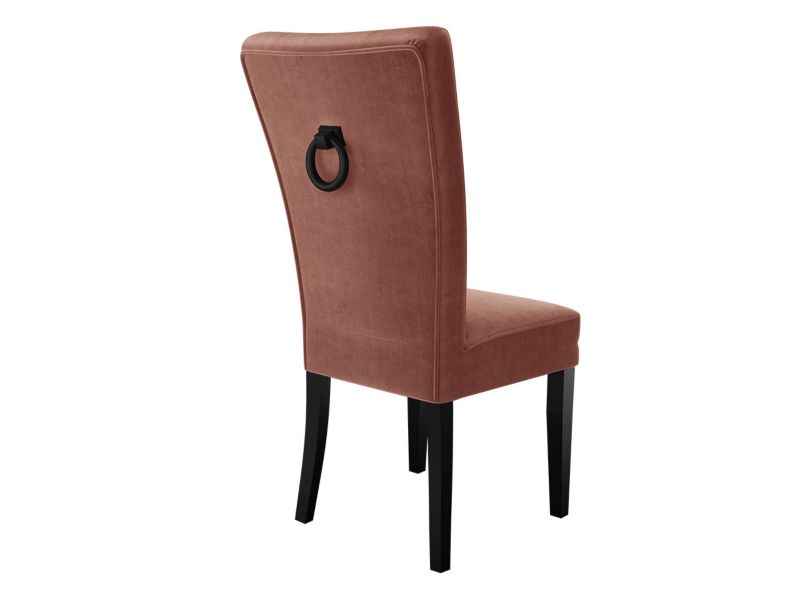 Krzesło MIRJAN 24 S67 czarny + różowy + kołatka czarna 1 szt.