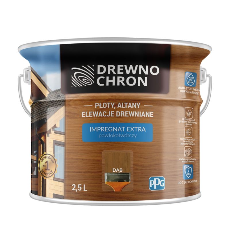 Impregnat Drewnochron Extra Powłokotwórczy dąb 2,5 l
