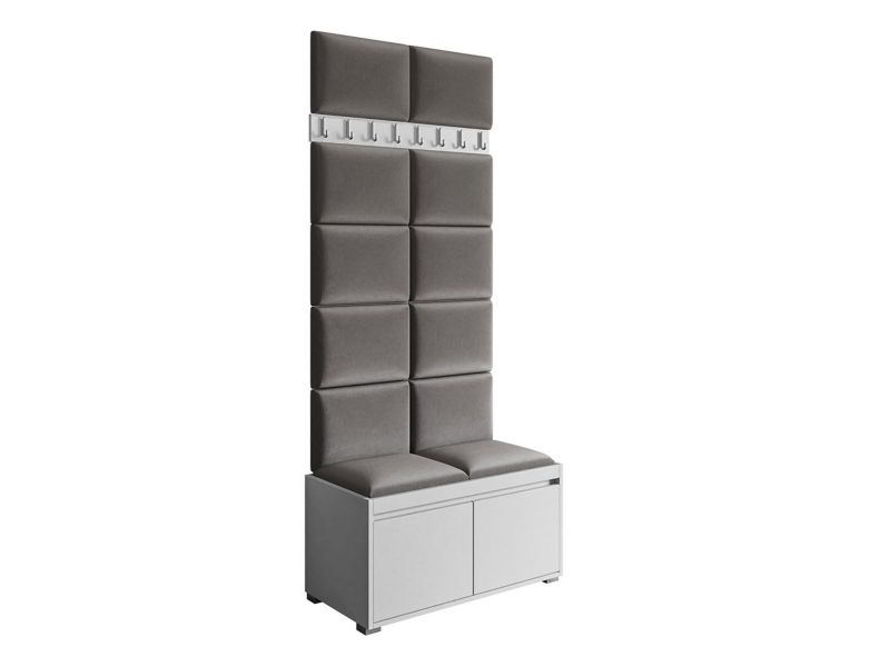 Zestaw do przedpokoju MIRJAN 24 Grawis 80 II biały + szary 1 kpl.