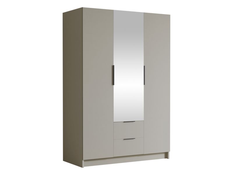 Szafa pokojowa z lustrem MIRJAN 24 Calwi II 150 kaszmir + czarny 1 szt.