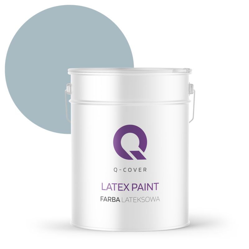 Farba Lateksowa Do Ścian i Sufitów Q-Cover Szary platynowy H0746 Głęboki Mat 10L