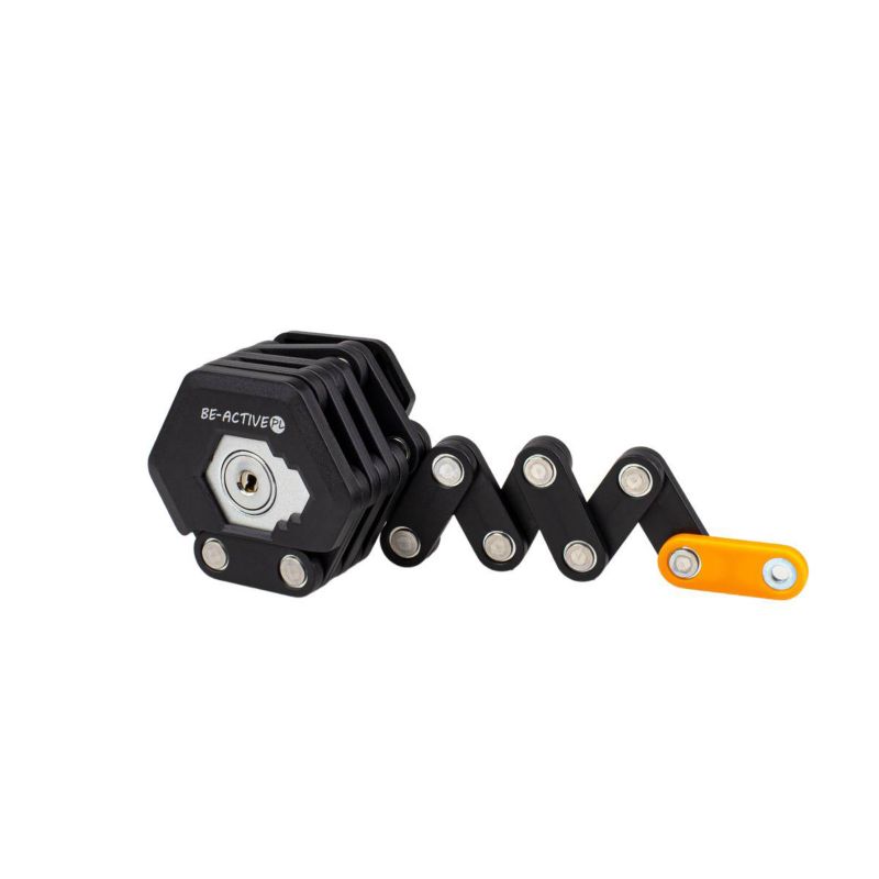 Zapięcie rowerowe Be-active.pl zabezpieczenie blokada składane czarny 1szt