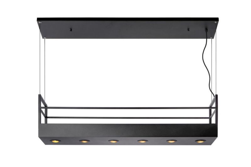 Lampa wisząca Lucide Miravelle czarna do kuchni 6xGU10 x 40W 1 szt.