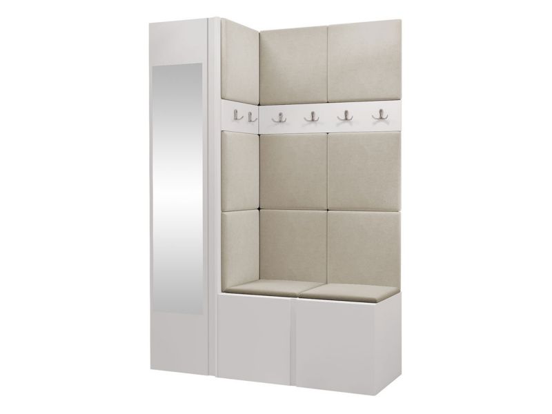 Garderoba MIRJAN 24 Orion X biały + beżowy 1 kpl.