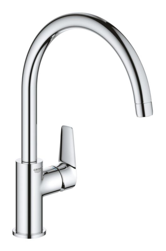 Bateria kuchenna Grohe BauEdge wysoka wylewka StarLight Chrome obrotowa 360 1 szt.