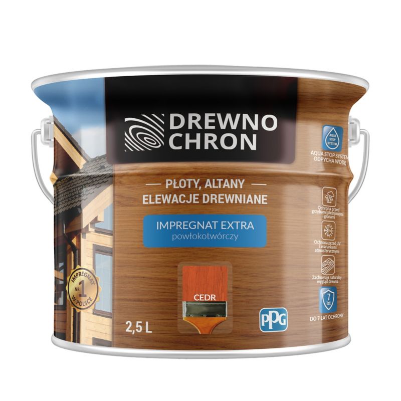 Impregnat Drewnochron Extra Powłokotwórczy cedr 2,5 l