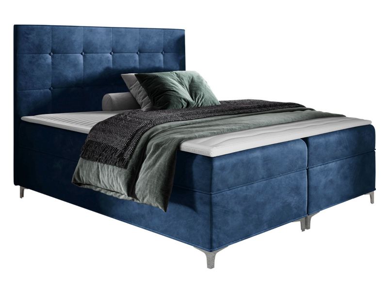 Łóżko kontynentalne MIRJAN 24 Snake 120x200 granatowy 1 szt.