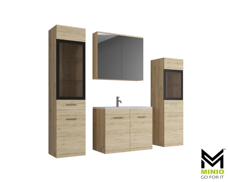 Zestaw mebli łazienkowych MINIO go for it MARIT II dąb san remo 1 kpl.
