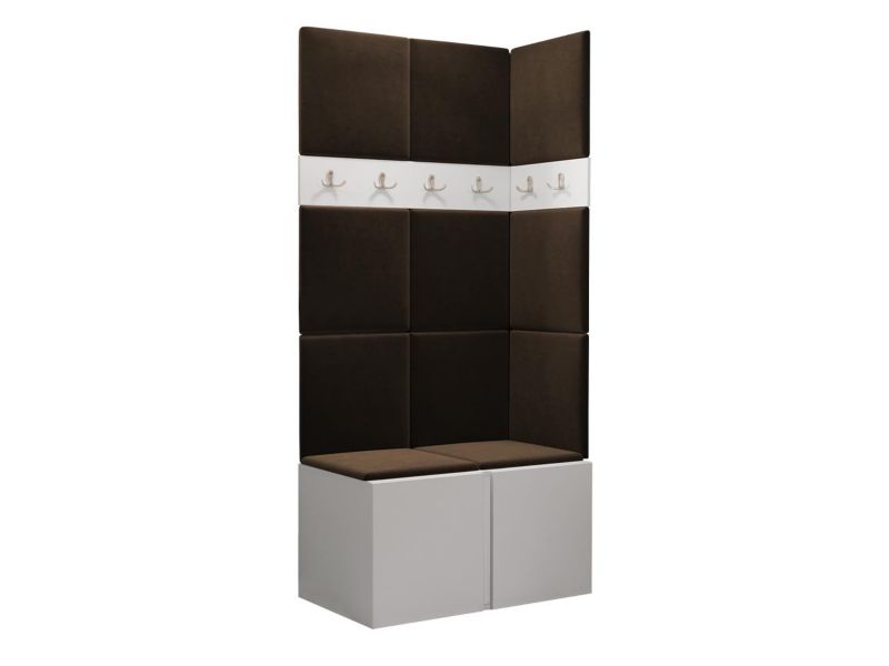 Garderoba MIRJAN 24 Orion I biały + brązowy 1 kpl.