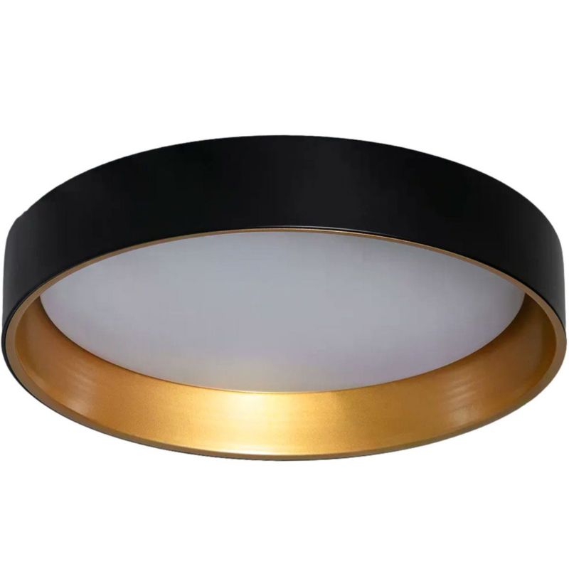 Plafon Abruzzo Royal czarno-złoty-biały LED 21W 3000K-6000K 2100lm IP20 wym: 10 x 45 x 45 cm metal - 1 szt.