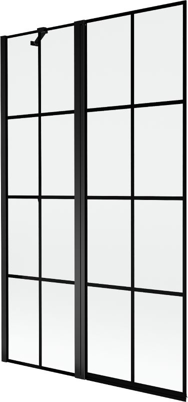 Parawan nawannowy Mexen Mist czarny 110 x 150 cm 2-skrzydłowy - 8A9-110-011-70-77-L 1 szt.