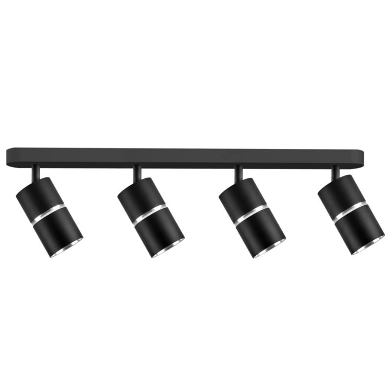 Kinkiet ścienny Polux Bamboo czarno-srebrny 4 x GU10 x 10W IP20 wym: 16,3 x 60 x 5,5 cm - 1 szt.