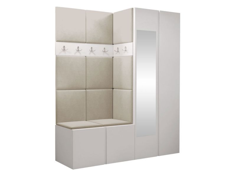 Garderoba MIRJAN 24 Orion XII biały + beżowy 1 kpl.