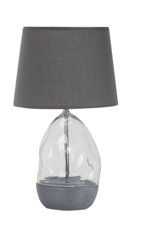 Lampa stołowa Rabalux Apolonia popielato-przezroczysty 1 x E27 x 40W IP20 wym: 43 x 25 x 25 cm szkło - 1 szt.