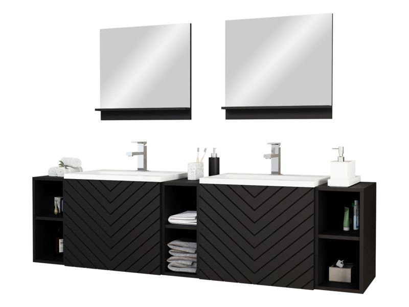 Meble łazienkowe MIRJAN 24 Nexso IV czarny 1 kpl.